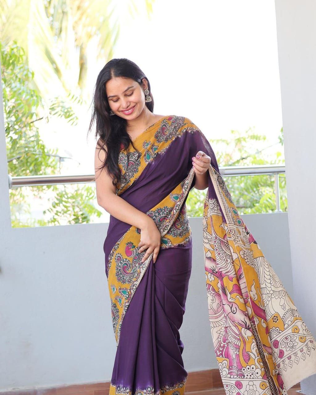 Digital Printed Linen Saree