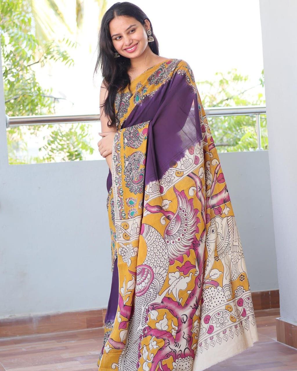 Digital Printed Linen Saree