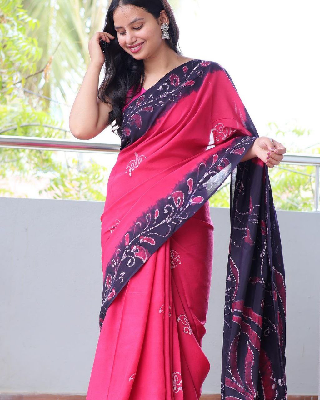 Digital Printed Linen Saree