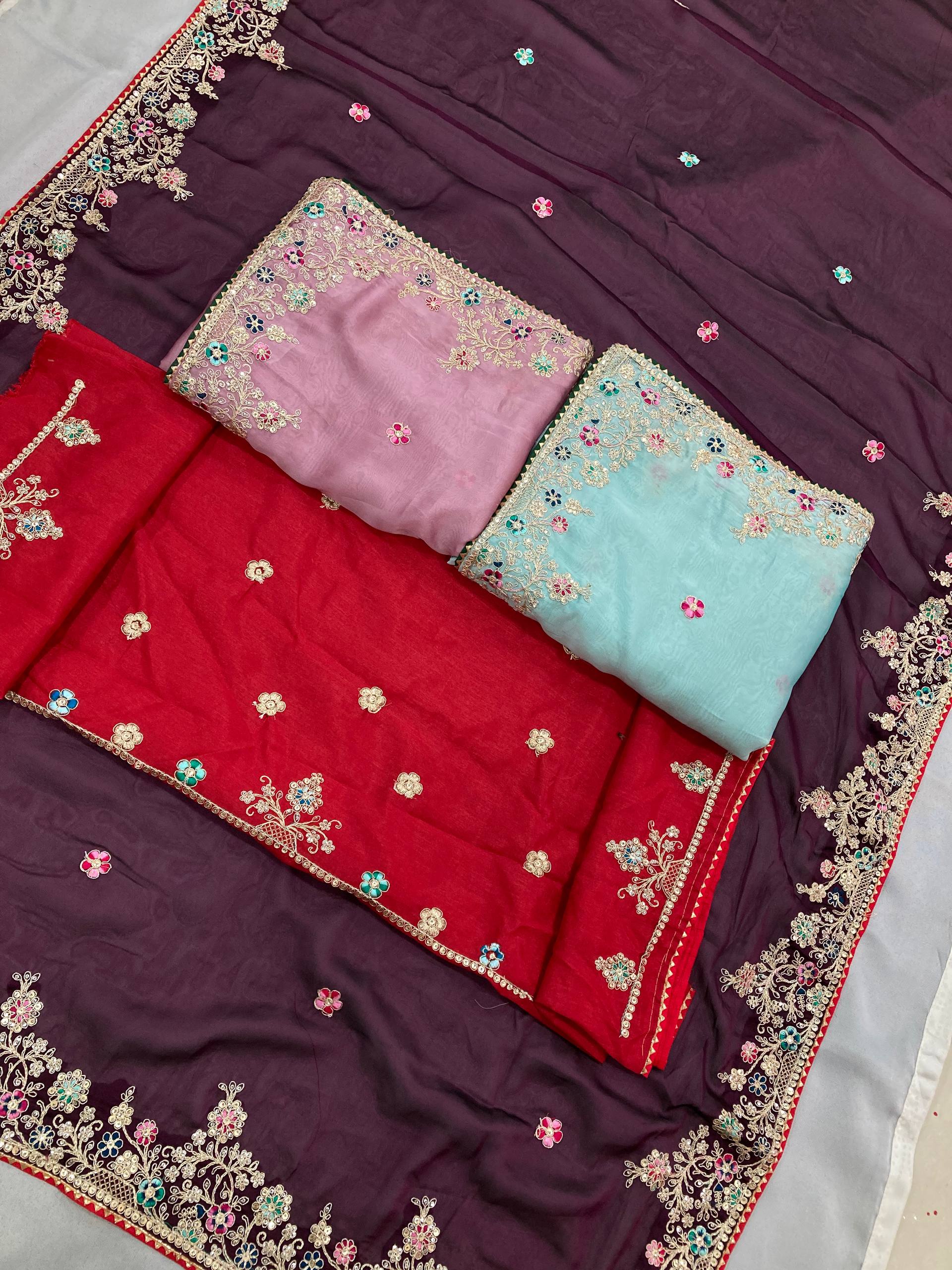 Magenta Wedding Wear Rangoli Silk Saree