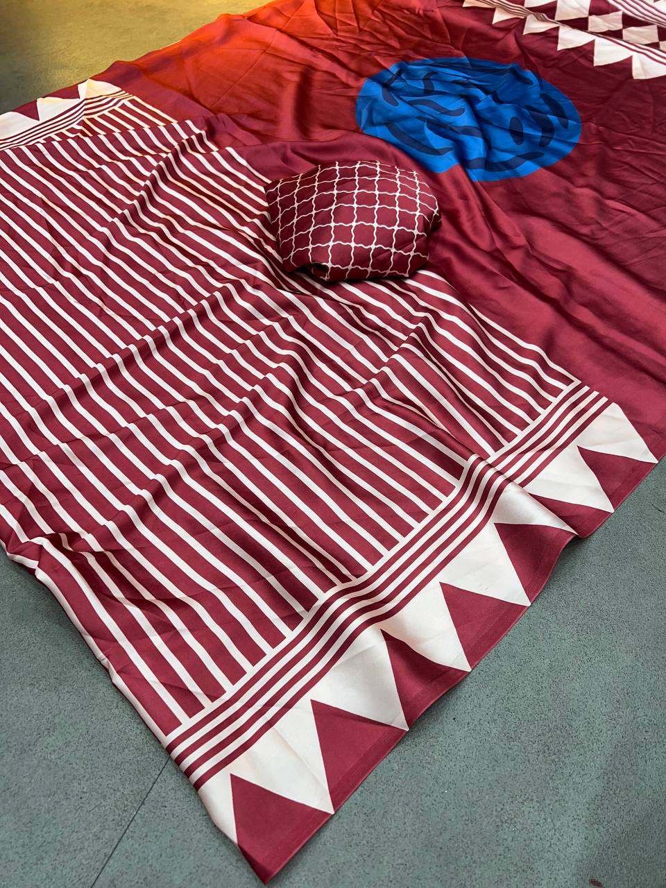 Fancy Japan Satin Silk Saree