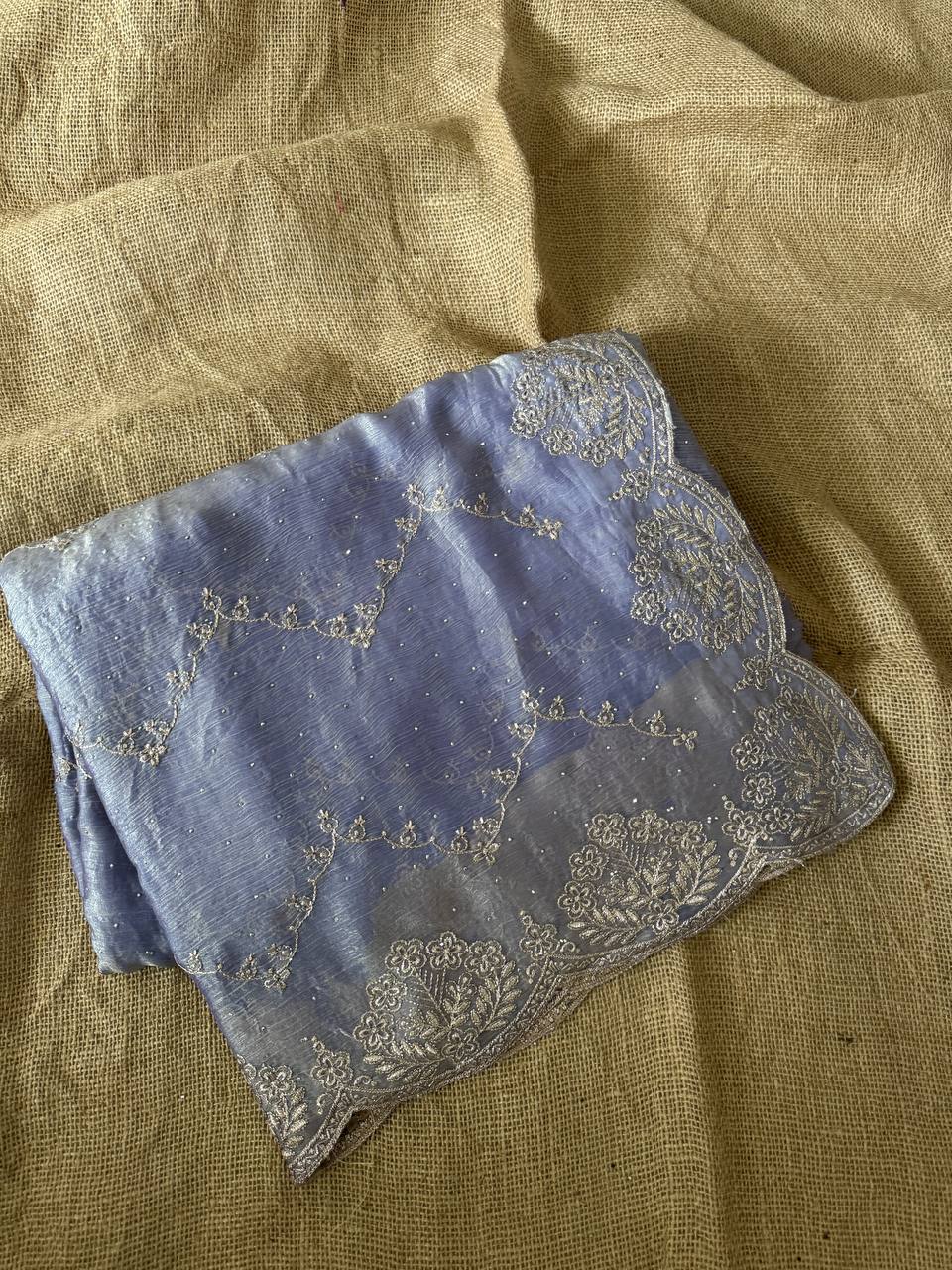 Fandy Two Tone Chiffon Silk Saree