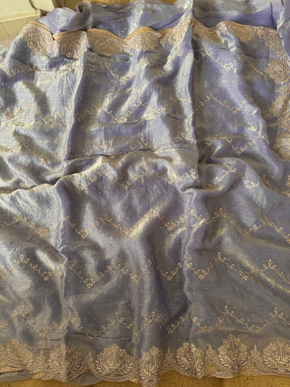 Fandy Two Tone Chiffon Silk Saree