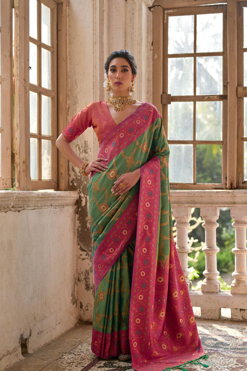 Finch Banarasi Silk Saree For Wedding