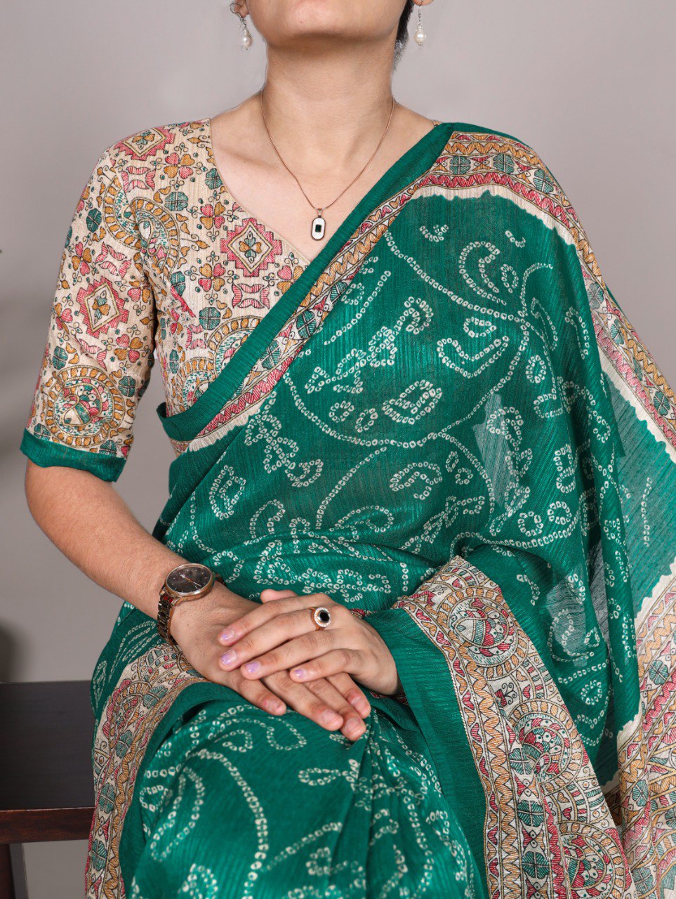 Rama Traditional Green Silk Saree