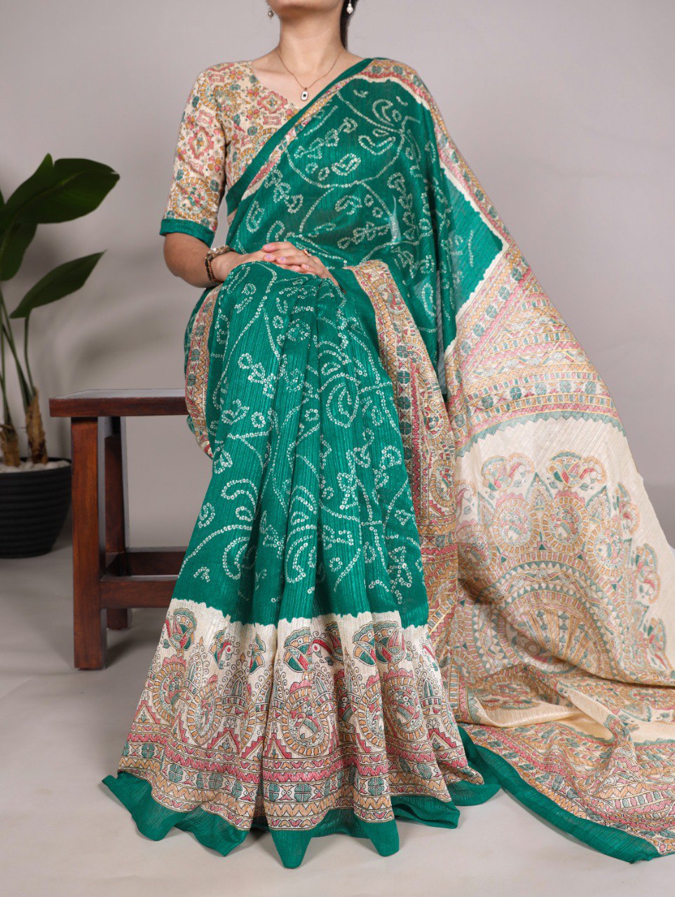 Rama Traditional Green Silk Saree