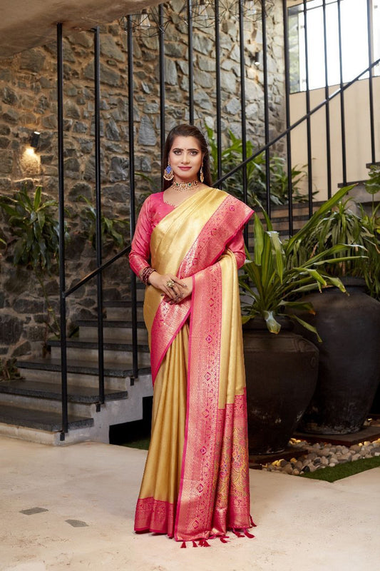 Flowy Silky Tissue Silk Saree