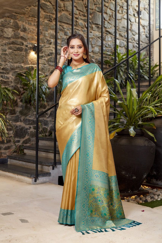 Flowy Silky Tissue Silk Saree