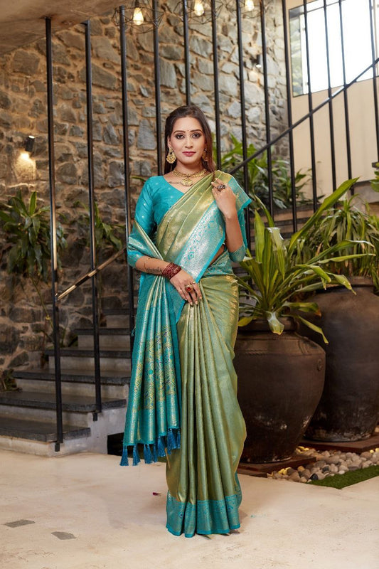 Flowy Silky Tissue Silk Saree