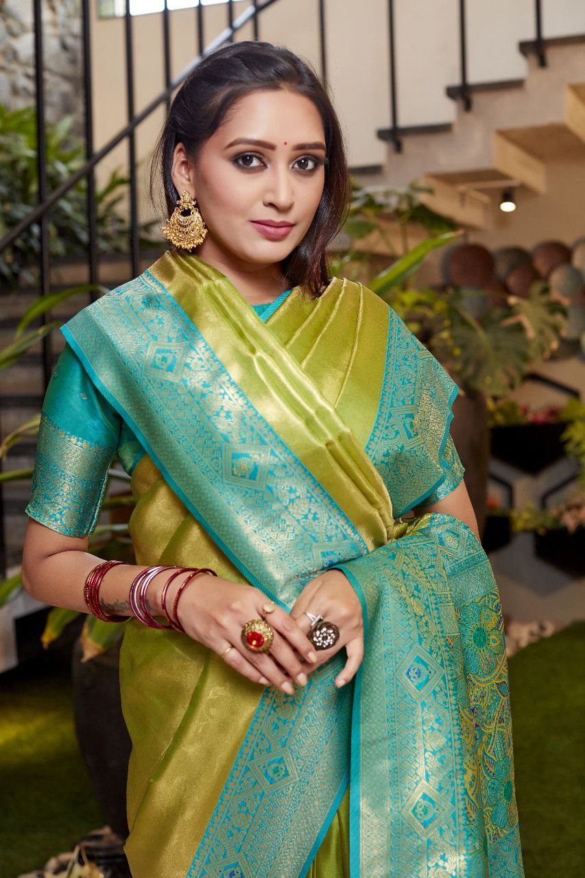 Flowy Silky Tissue Silk Saree