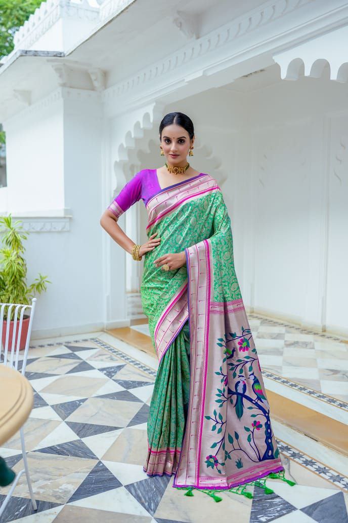 Green Traditional Kanjivaram Silk Saree