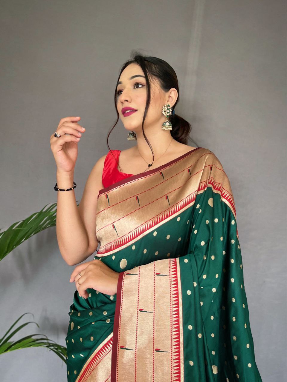 Green Wedding Wear Paithani Silk Saree