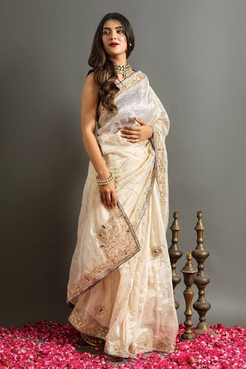 Jimmy Choo Silk Saree For Wedding