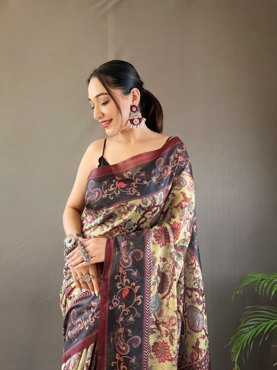 Kalamkari Printed Cotton Saree