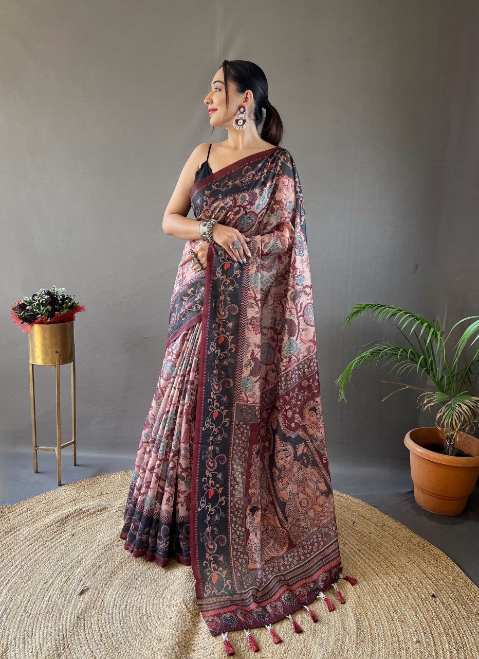 Kalamkari Printed Cotton Saree