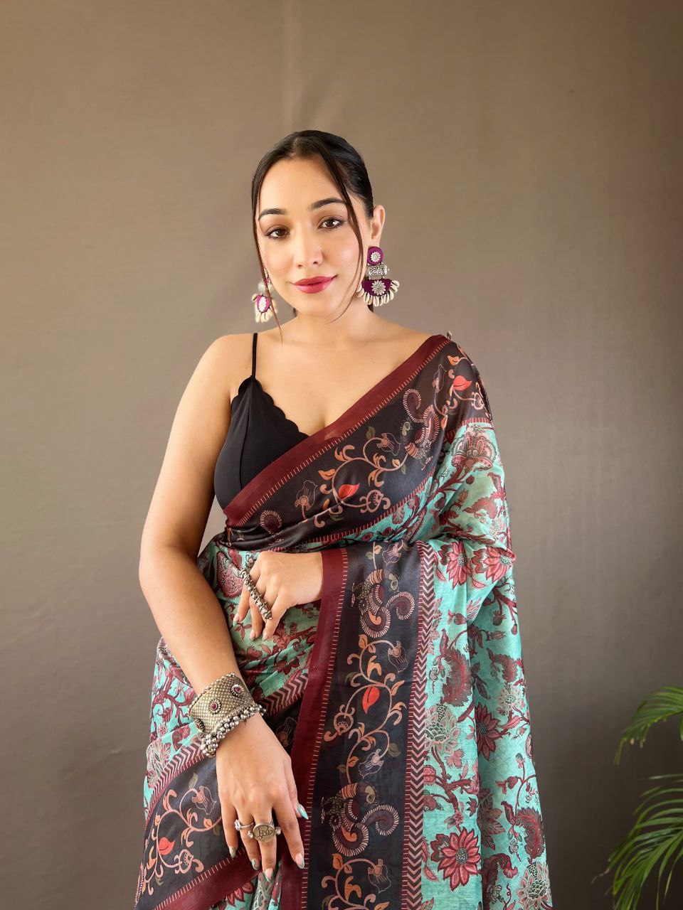 Kalamkari Printed Cotton Saree