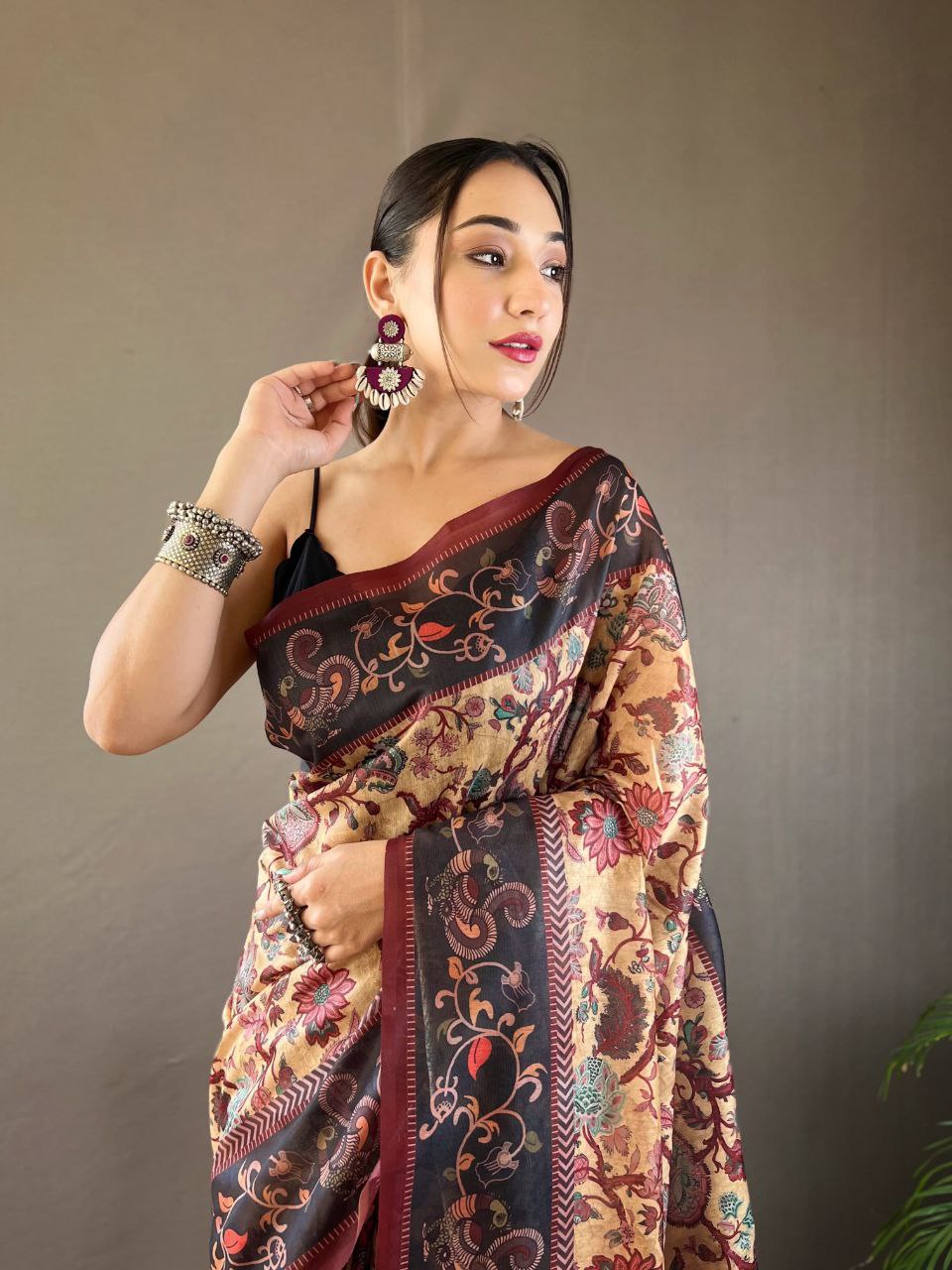 Kalamkari Printed Cotton Saree