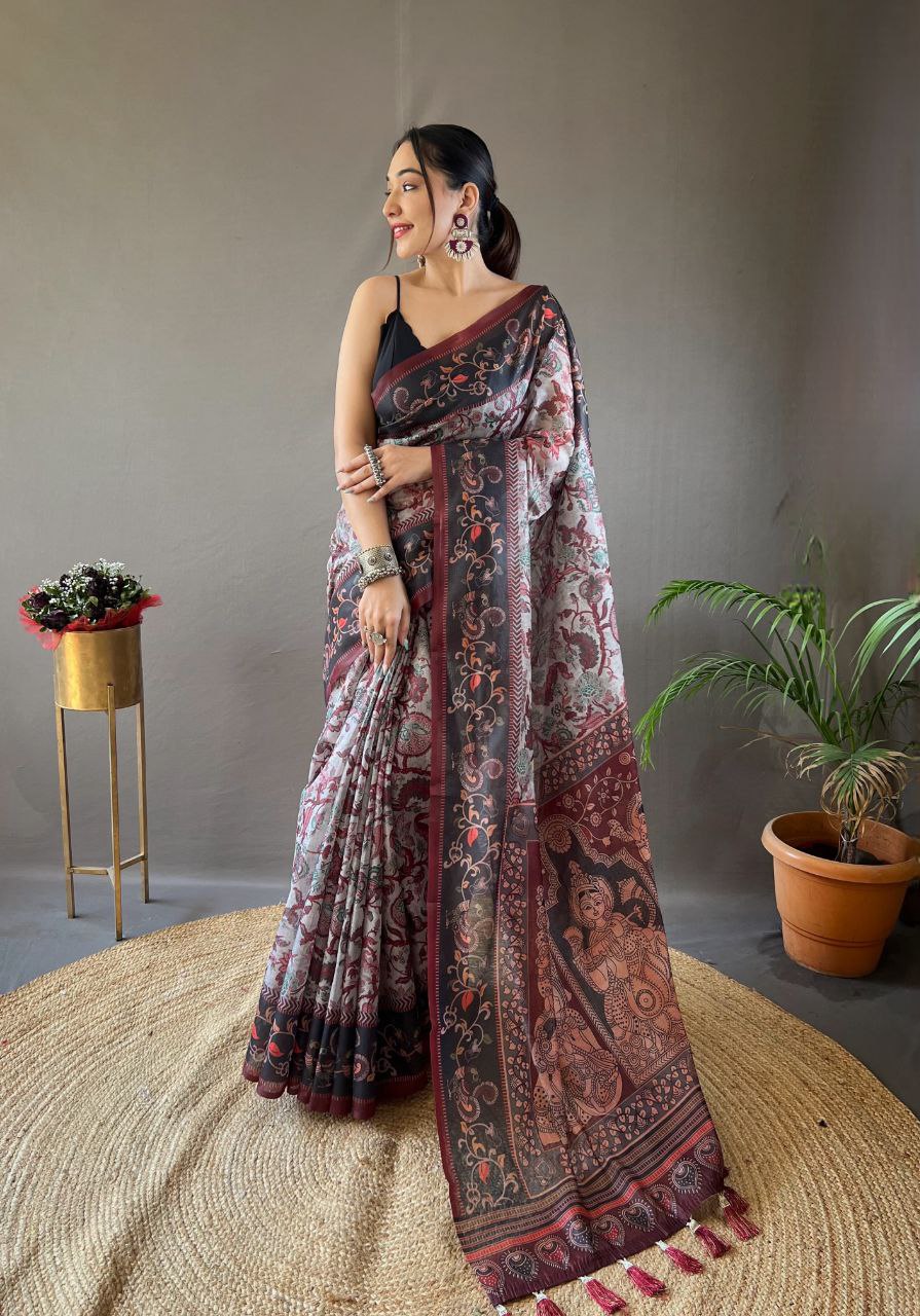 Kalamkari Printed Cotton Saree