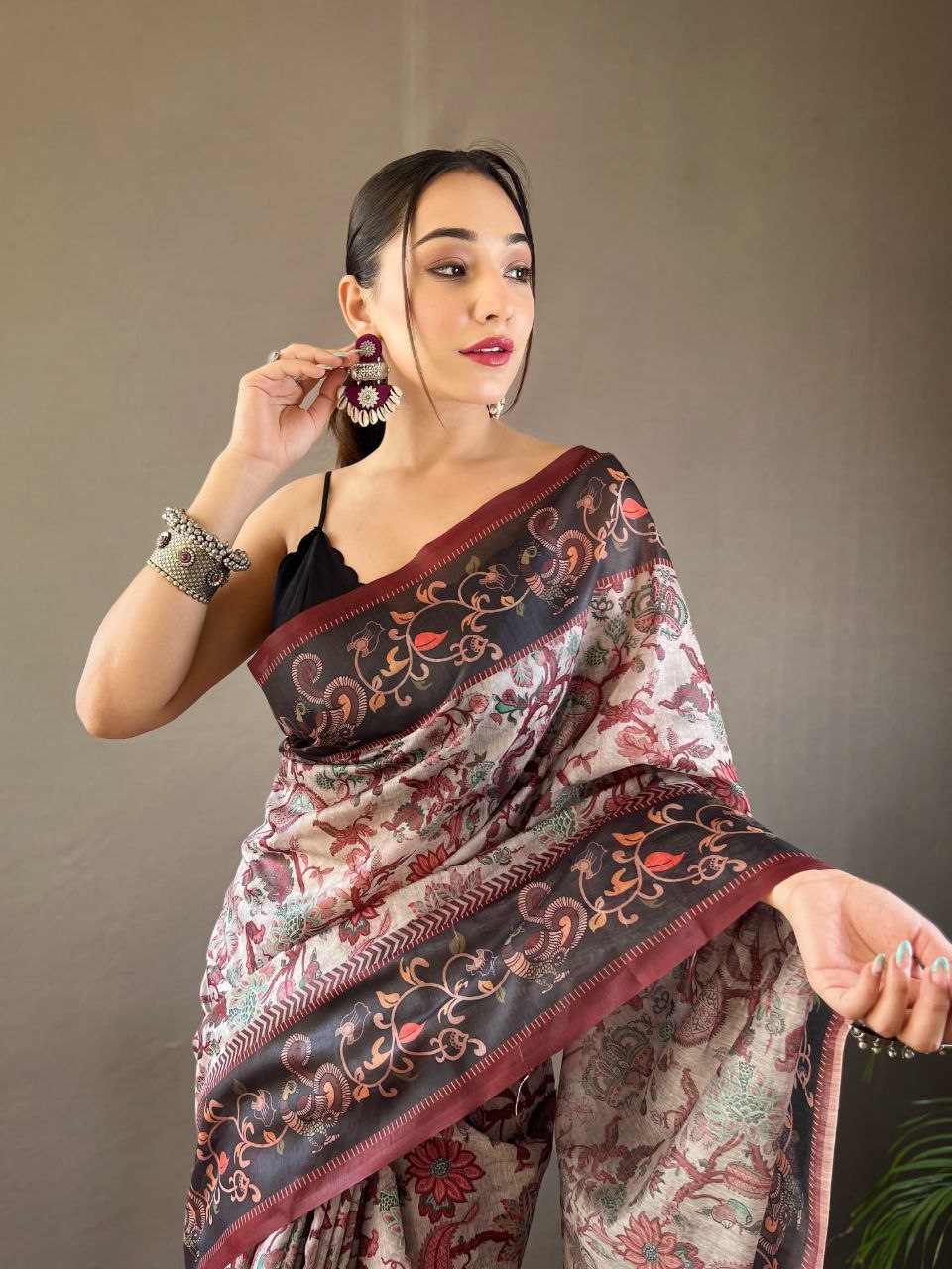 Kalamkari Printed Cotton Saree