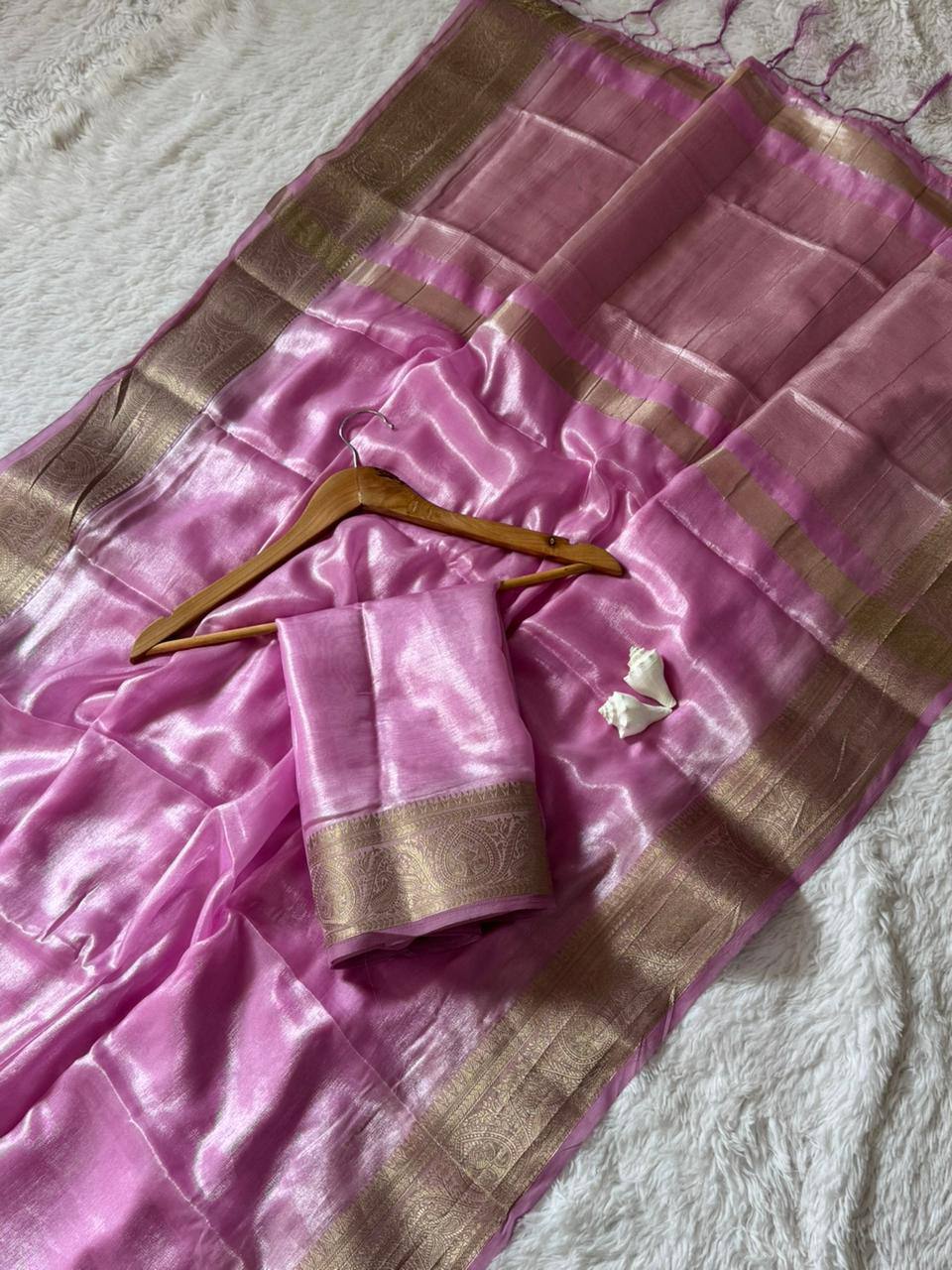 Lavender Soft Space Silk Saree