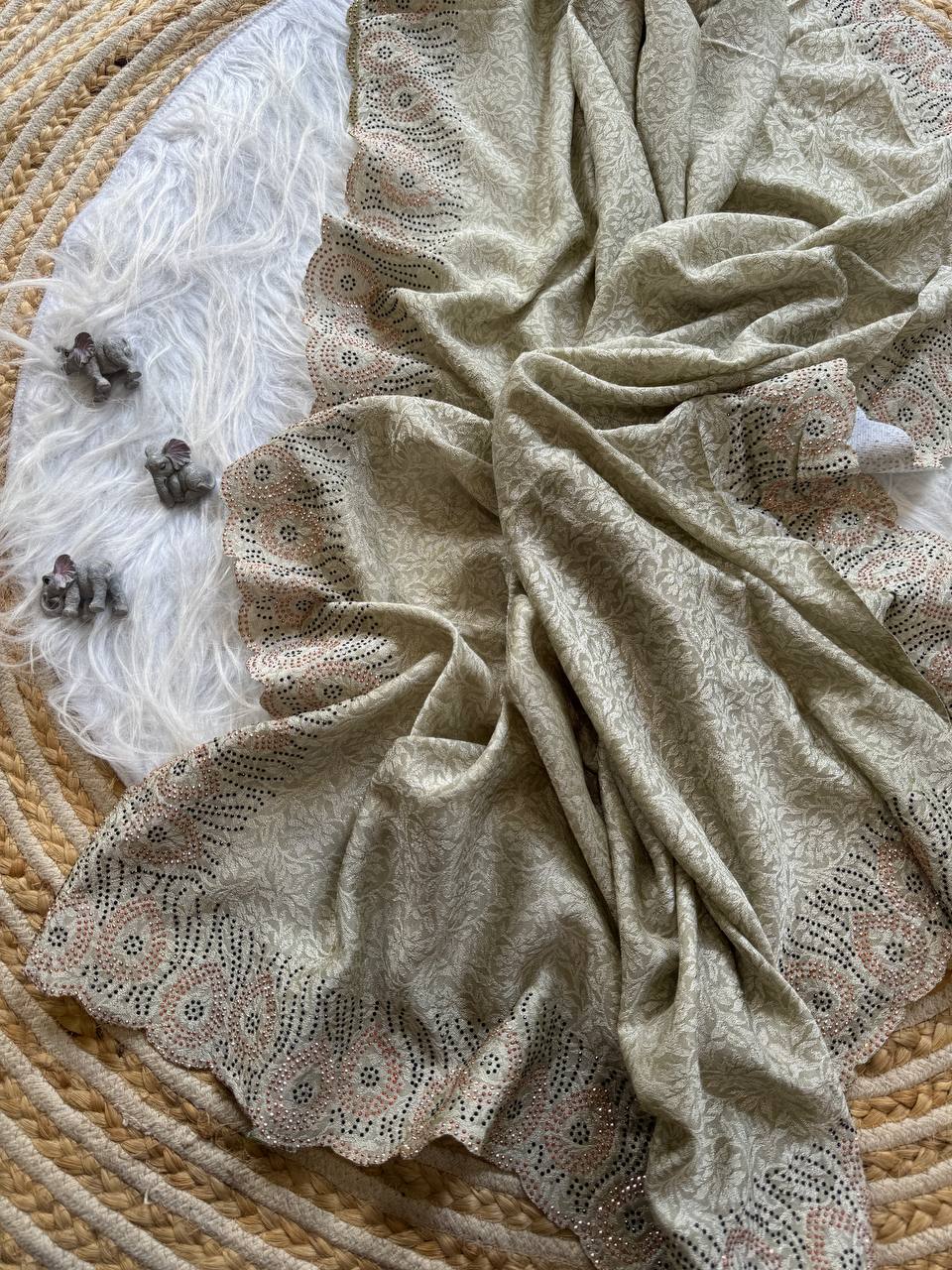 LightWeight Designer Vichitra Silk Saree