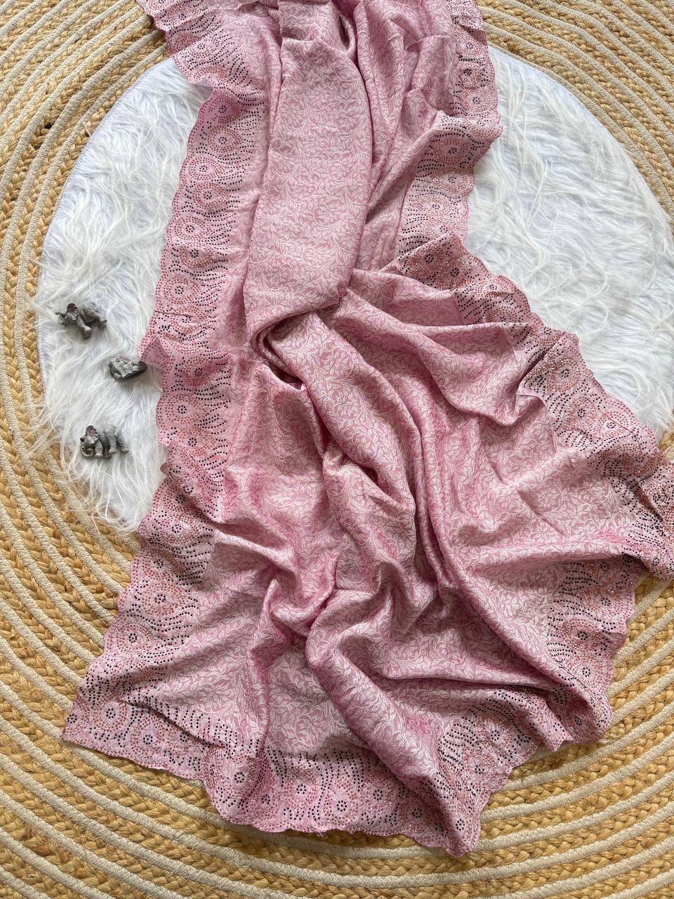 LightWeight Designer Vichitra Silk Saree