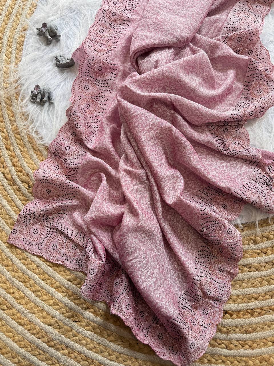 LightWeight Designer Vichitra Silk Saree