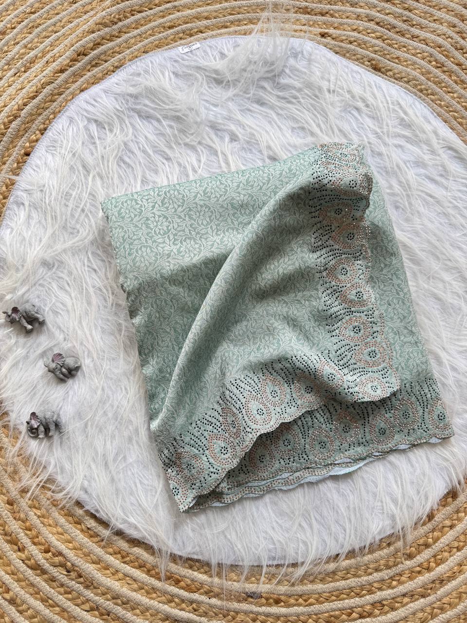 LightWeight Designer Vichitra Silk Saree