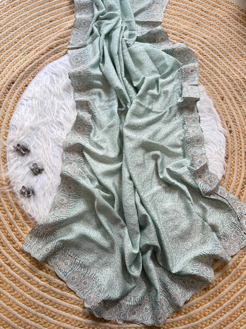 LightWeight Designer Vichitra Silk Saree