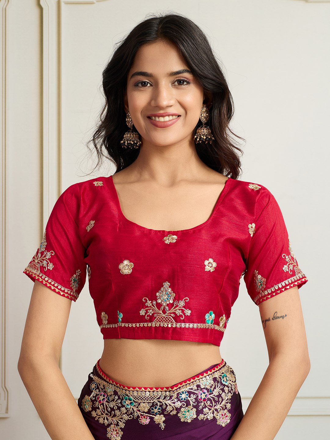 Magenta Wedding Wear Rangoli Silk Saree