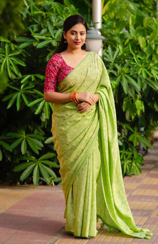 New Silk Woven Jaquard Saree