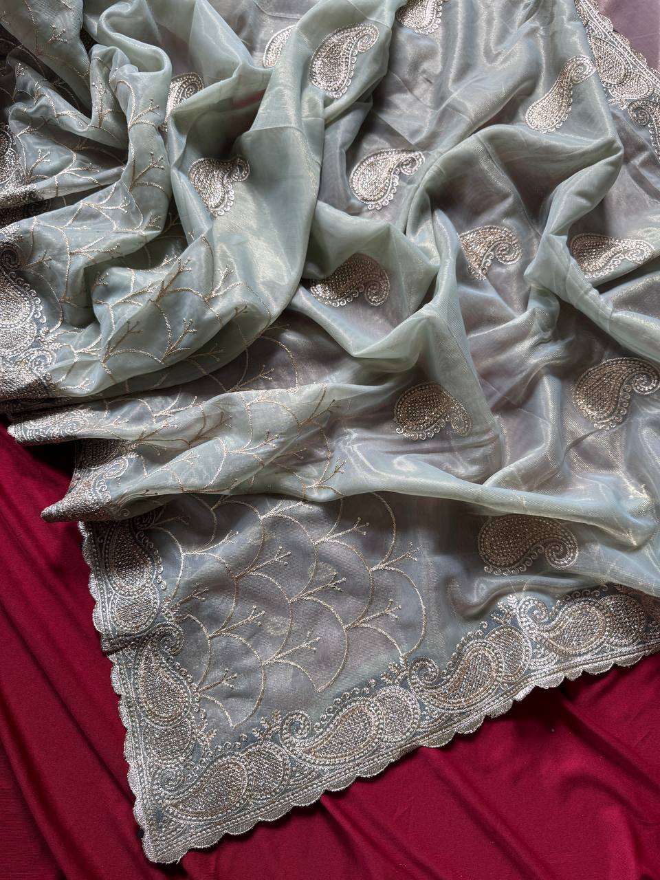 Designer Pure Zari Tissue Silk Saree