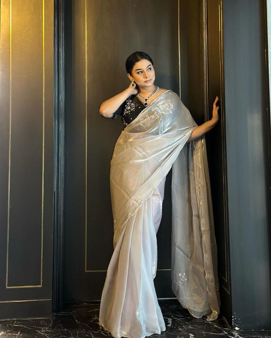 Party Wear Zimmy Chhoo Silk Saree