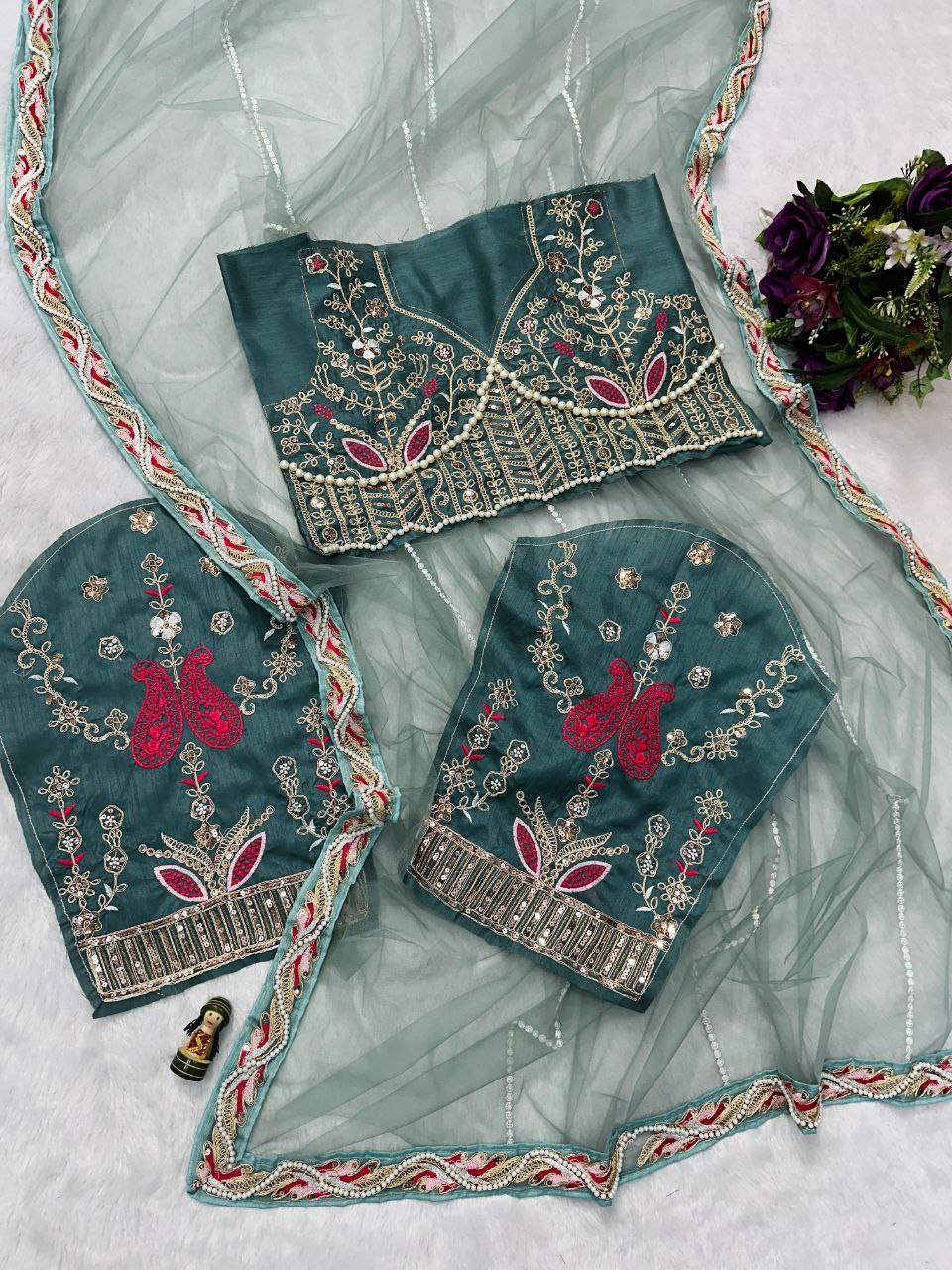 Party Wear Butterfly Net Saree