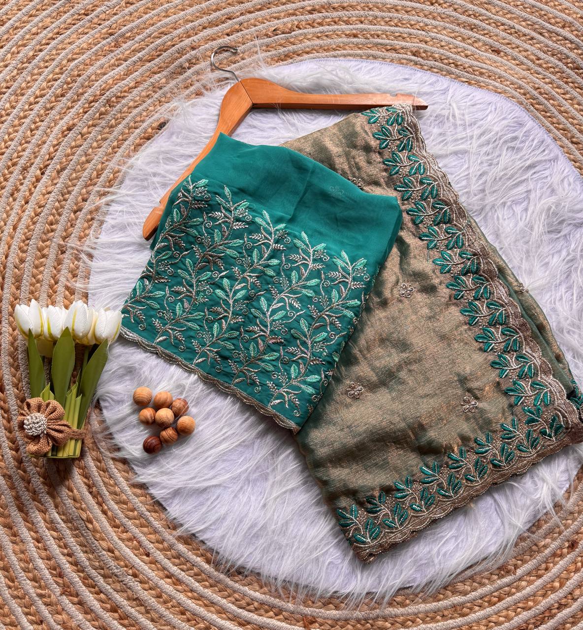 Party Wear Designer Fandy Chiffon Silk Saree