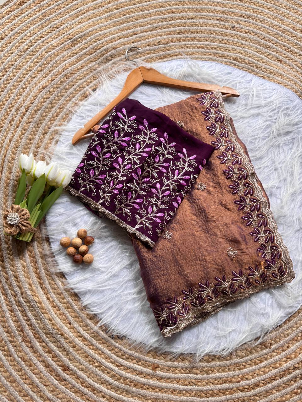 Party Wear Designer Fandy Chiffon Silk Saree