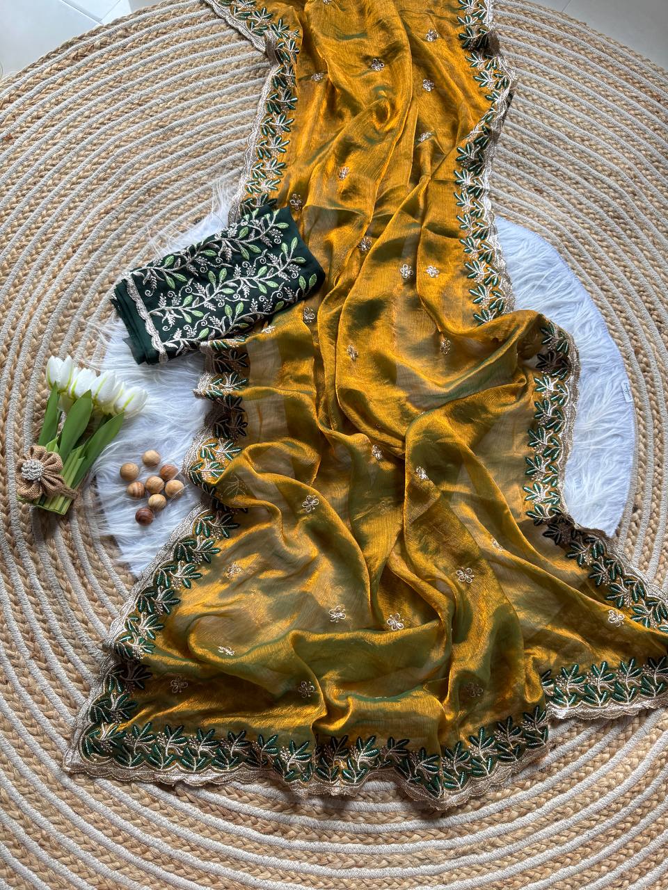 Party Wear Designer Fandy Chiffon Silk Saree