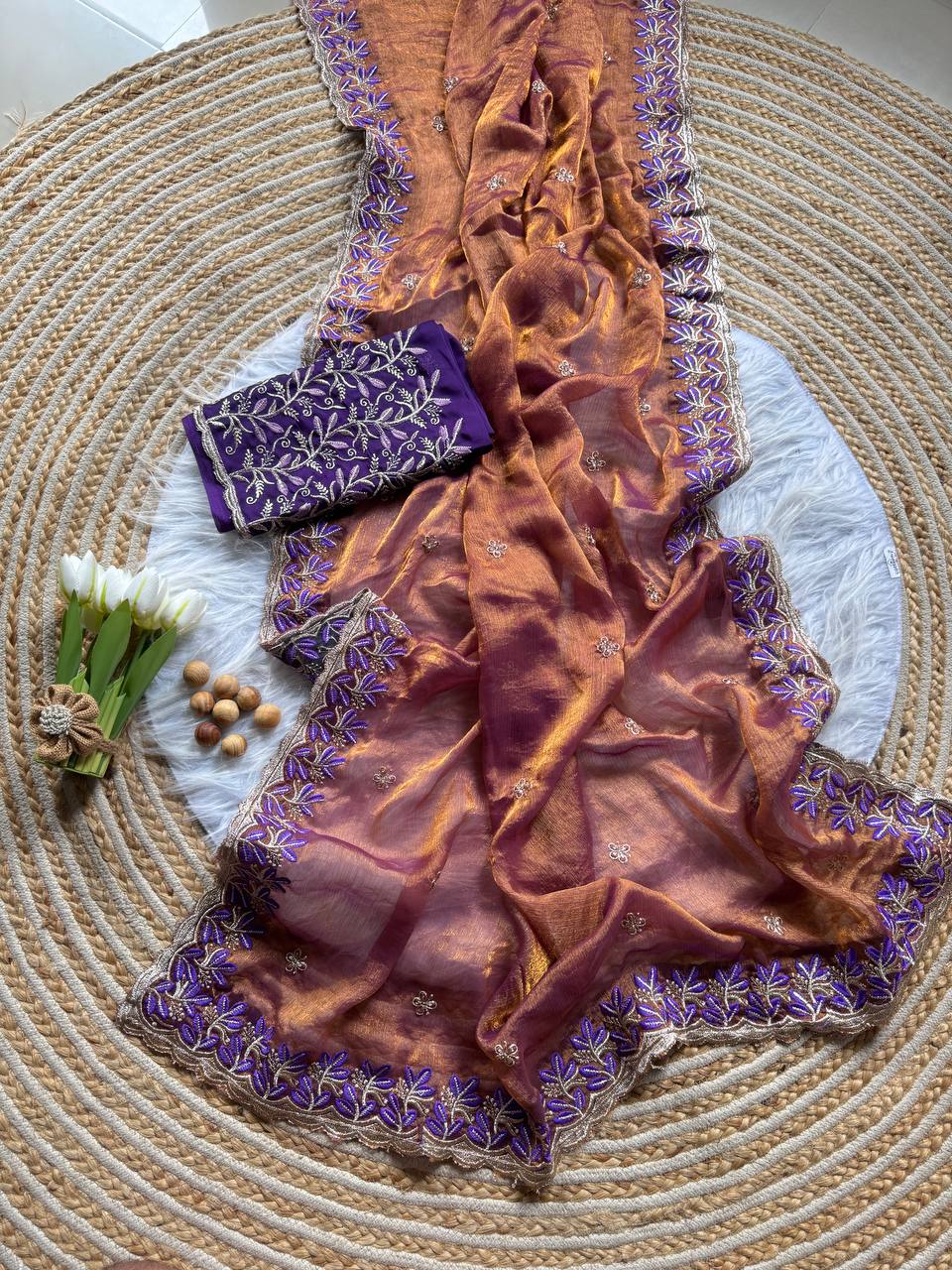 Party Wear Designer Fandy Chiffon Silk Saree