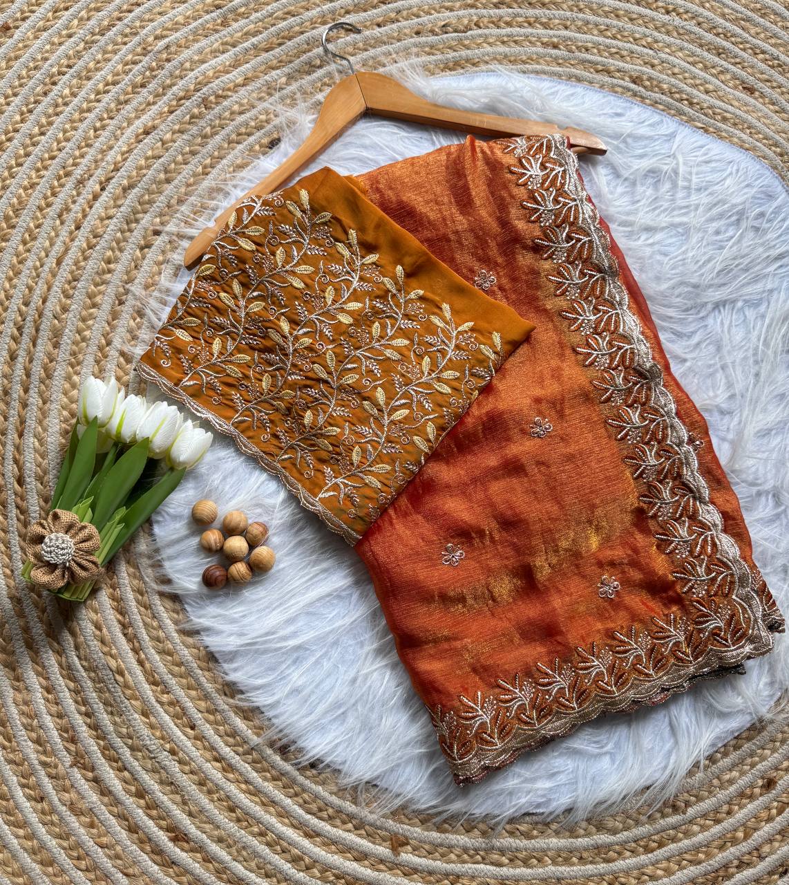 Party Wear Designer Fandy Chiffon Silk Saree