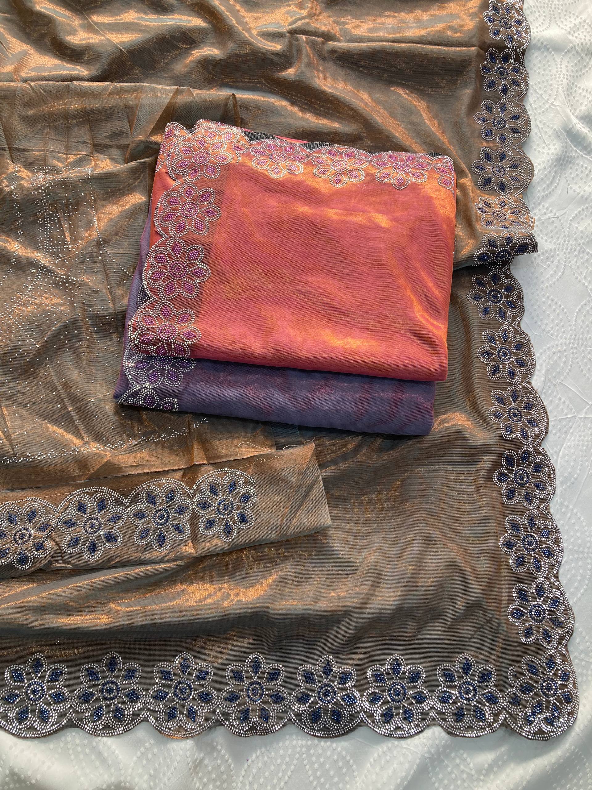 net saree party wear
