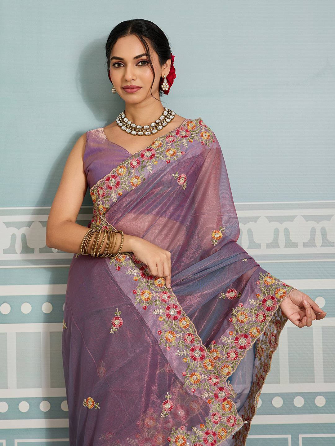 Party Wear Fendy Soft Net Saree