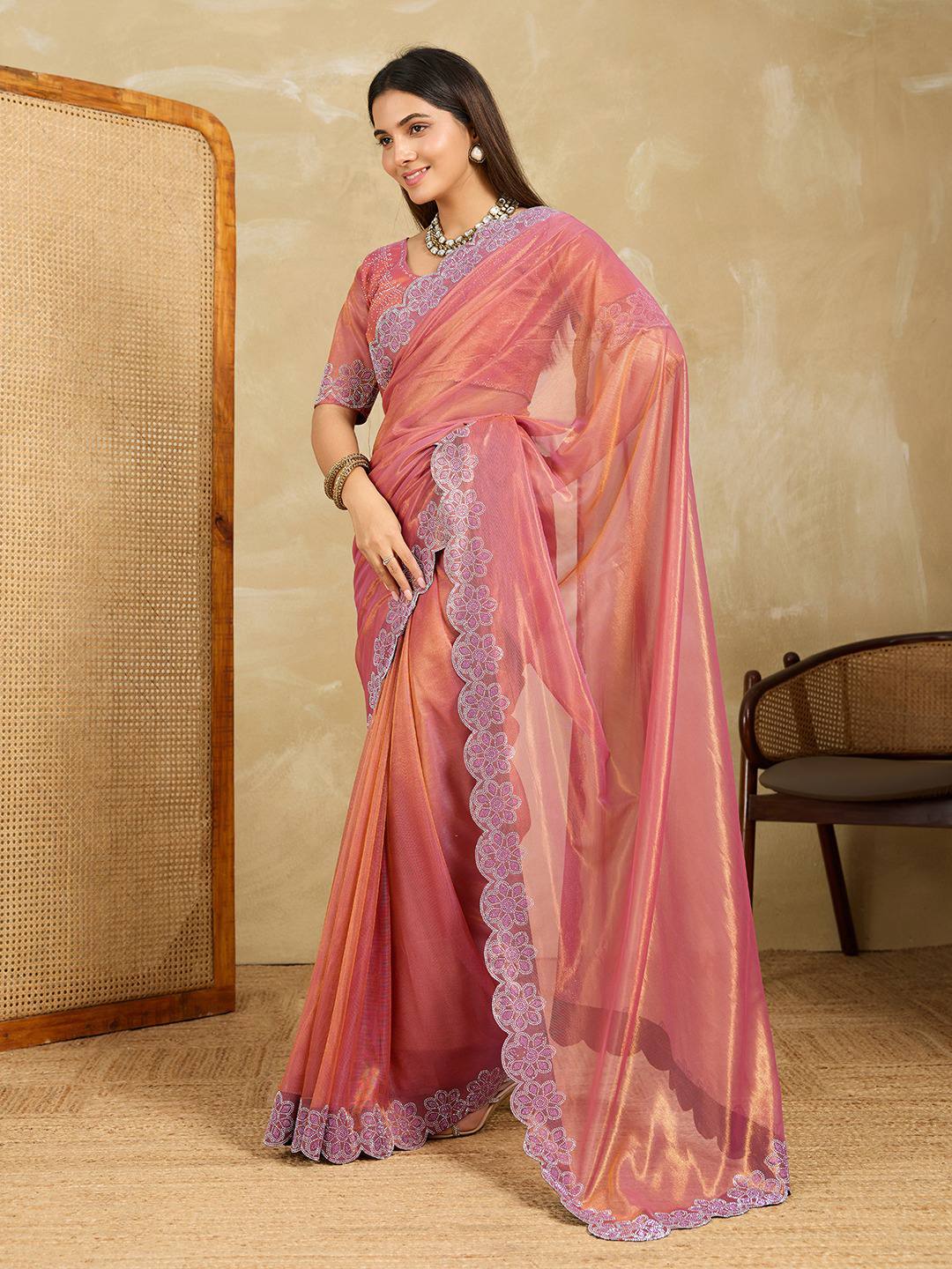 Party Wear Fendy Soft Net Saree