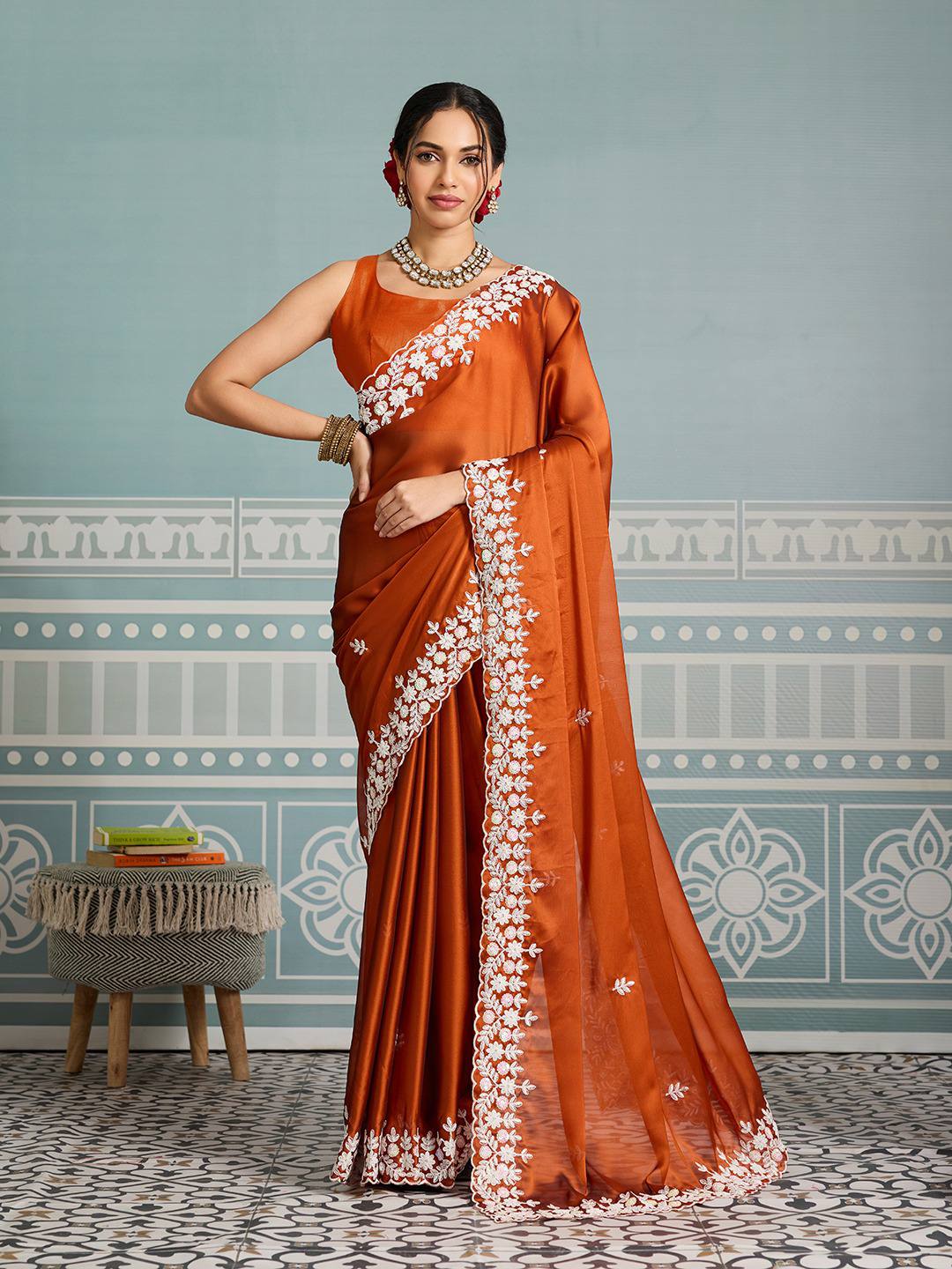 Party Wear Soft Rangoli  Silk Saree