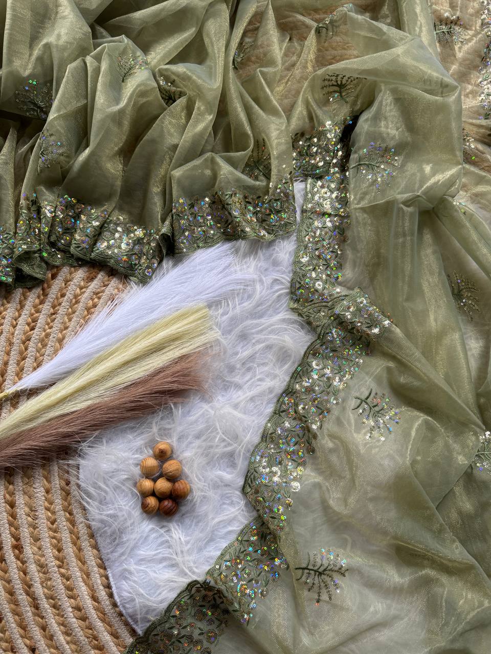 Party Wear Tissue Silk Saree