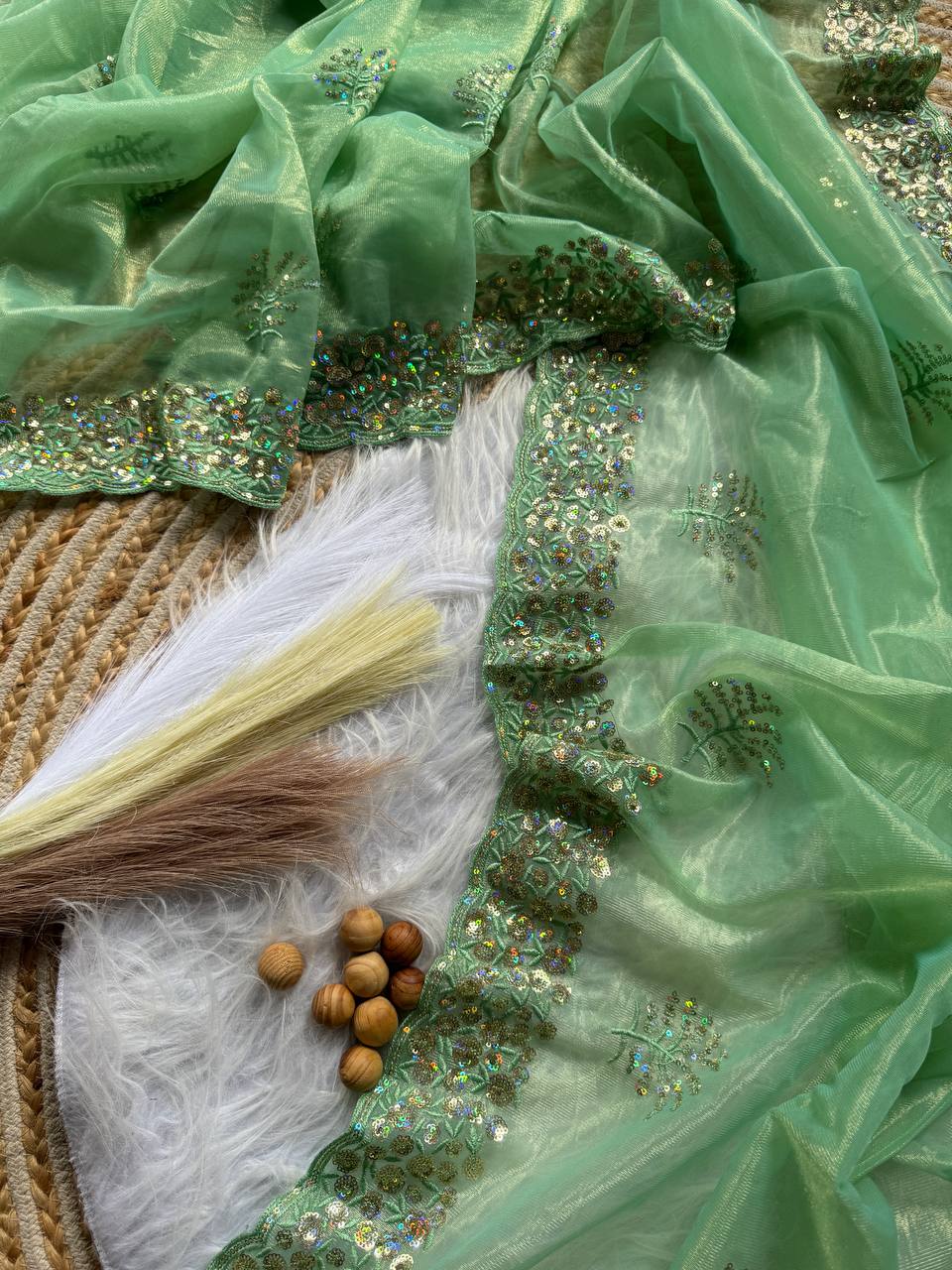 Party Wear Tissue Silk Saree