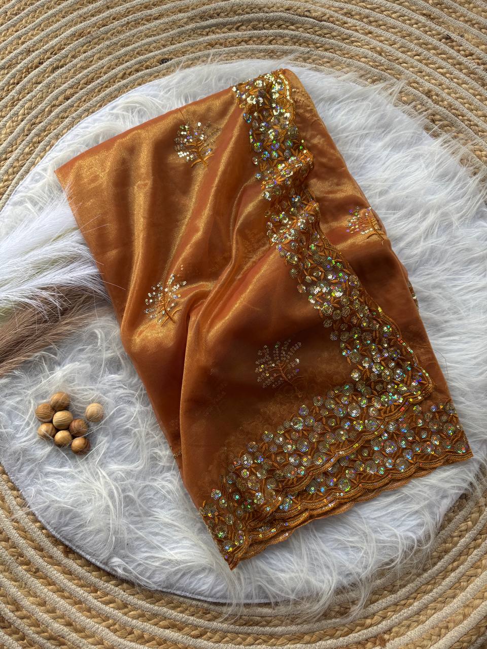 Party Wear Tissue Silk Saree