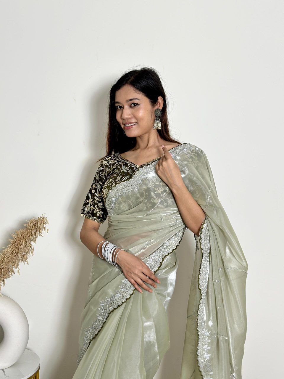 Party Wear Zimmy Chhoo Silk Saree