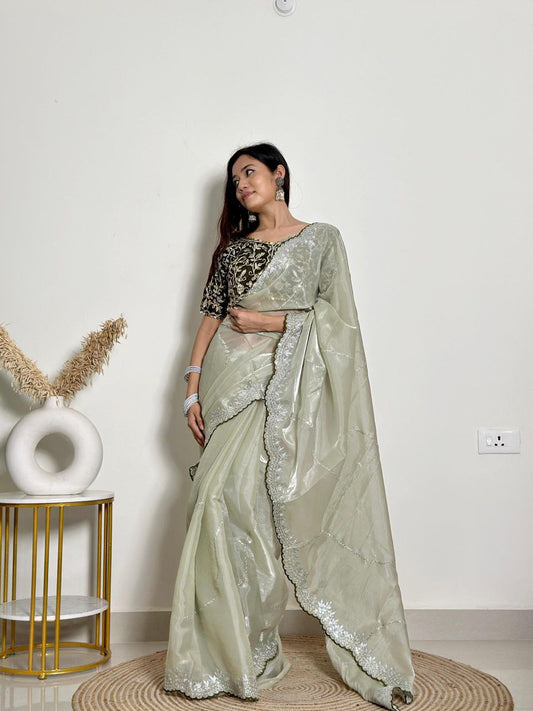 Party Wear Zimmy Chhoo Silk Saree