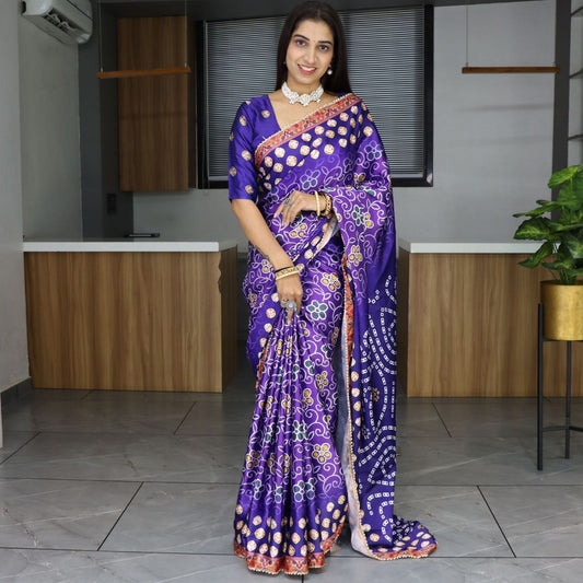 Patola Printed Japan Satin Saree