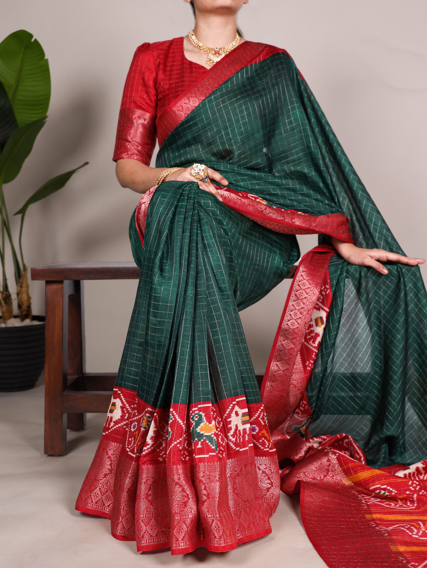 Patola Printed Tussar Silk Saree